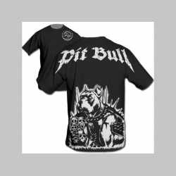 Pit Bull TS 04613 pánske čierne tričko s obojstrannou potlačou